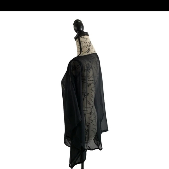 Women's S/M sheer black blouse - Picture 5 of 7